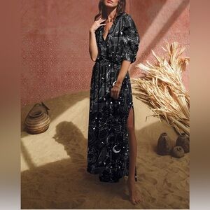 NWT Anthropologie Conditions Apply Davree Dress Constellation Maxi size small